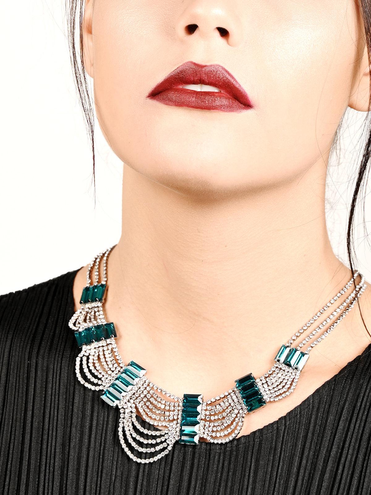 Elegant Turquoise Princess Necklace - Rajwada