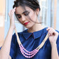 Elegant White and Pink Pearl Chain - Rajwada