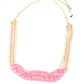 Elegant White and Pink Pearl Chain - Rajwada