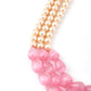 Elegant White and Pink Pearl Chain - Rajwada