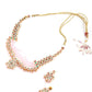 Elegant White Floral  Necklace Set - Rajwada