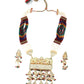 Elite Multicolor Rani Haar Necklace Set - Rajwada