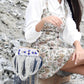 EMBELLISHED BLUE CLUTCH BAG WITH TASSELS - Rajwada