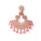 Embellished Rhinestone Rose Metal Chandbalis - Rajwada