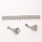 Embellished Silver-Plated Necklace With Earrings - Rajwada