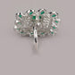Emerald Crystalised Square Statement Ring - Rajwada