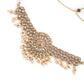 Enticing Gold Tone Choker with Earrings! - Rajwada