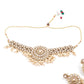 Enticing Gold Tone Choker with Earrings! - Rajwada