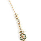 Enticing Gold Tone Kundan earrings with Maang-Teeka - Rajwada