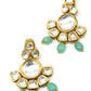 Ethnic heavy semiprecious kundan & enameled necklace with earrings! - Rajwada