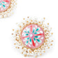 Ethnic Pink Floral Tinted Studs - Rajwada