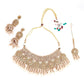 Exquisite 3 Piece Set of Necklace, Earrings and Maang Tikka - Rajwada