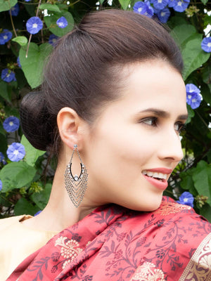 Exquisite Almond-Shaped Crystal Earrings - Rajwada