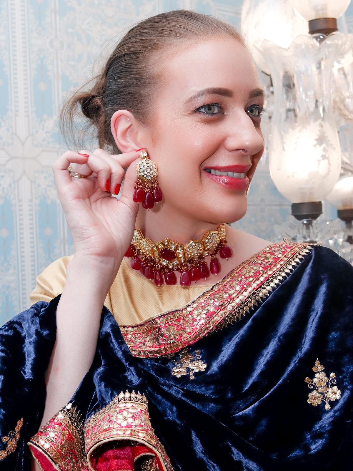 Exquisite Double Sided Choker Set - Rajwada