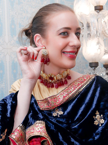 Exquisite Double Sided Choker Set - Rajwada