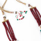 Exquisite green mala necklace set for women - Rajwada