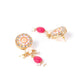 Exquisite peach Kundan work necklace set - Rajwada