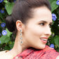 Exquisite Studded Drop-Hoop Earrings - Rajwada