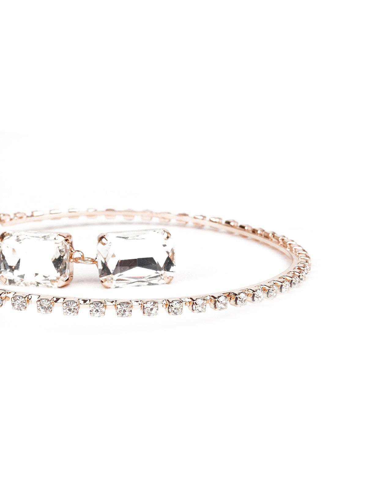 Exquisite Studded Drop-Hoop Earrings - Rajwada