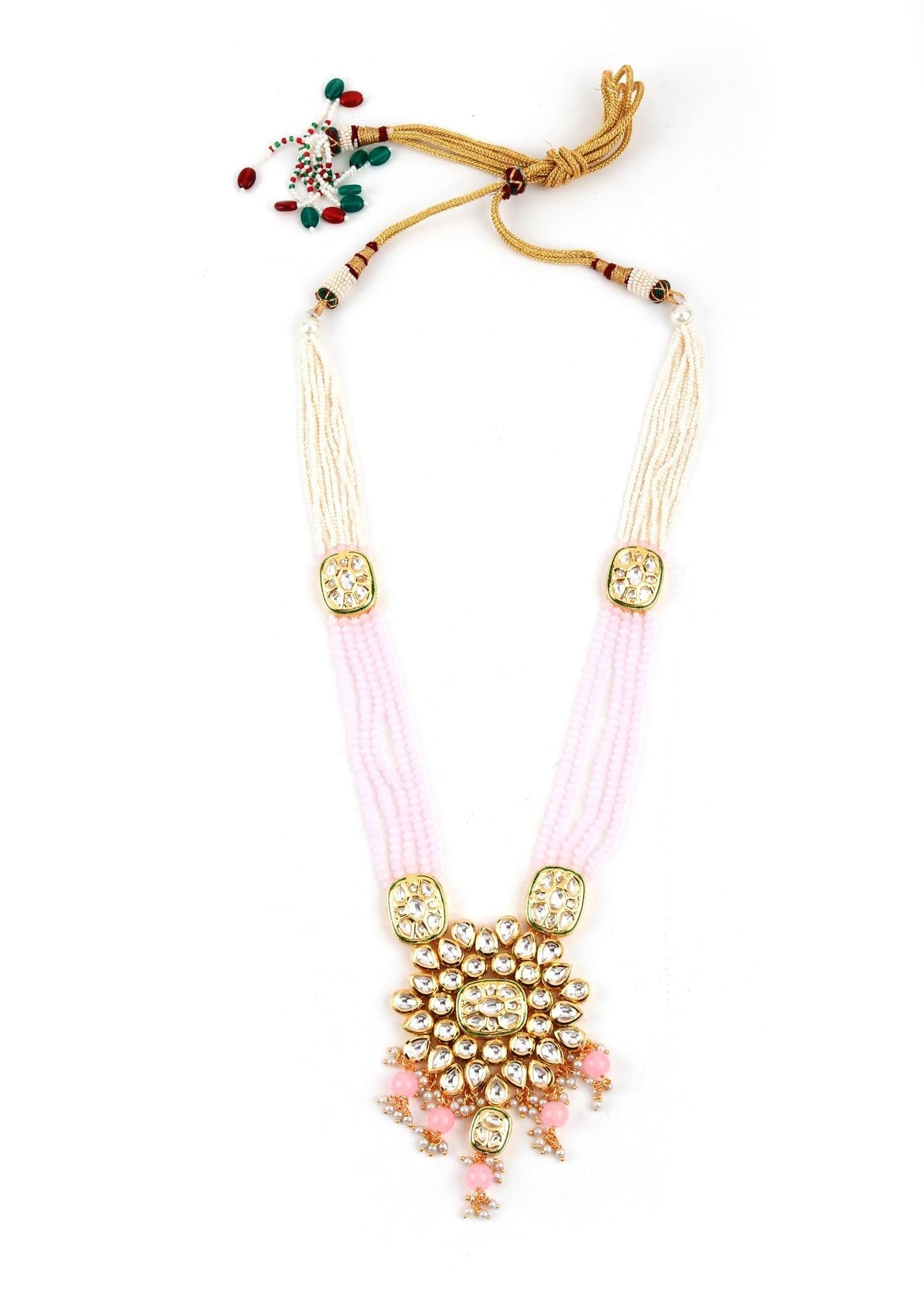 Exquisite White Floral  Necklace Set - Rajwada