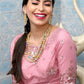 Exquisitly Crafted Gold Long Necklace Set - Rajwada