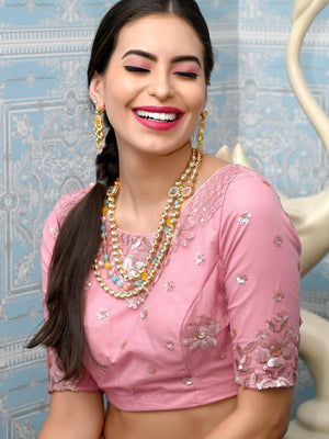 Exquisitly Crafted Gold Long Necklace Set - Rajwada