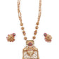 Exquisitly Crafted Gold Long Necklace Set - Rajwada