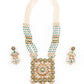 EXQUISITLY CRAFTED GOLD LONG NECKLACE SET - Rajwada