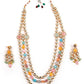 Exquisitly Crafted Gold Long Necklace Set - Rajwada