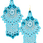 Extensive Blue Coloured Beadwork Earrings - Rajwada