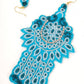 Extensive Blue Coloured Beadwork Earrings - Rajwada