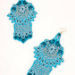 Extensive Blue Coloured Beadwork Earrings - Rajwada
