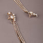 Eye Shaped Moti Tassel Dash Earrings - Rajwada