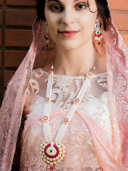 Fairy-tale Pearl Necklace Set - Rajwada