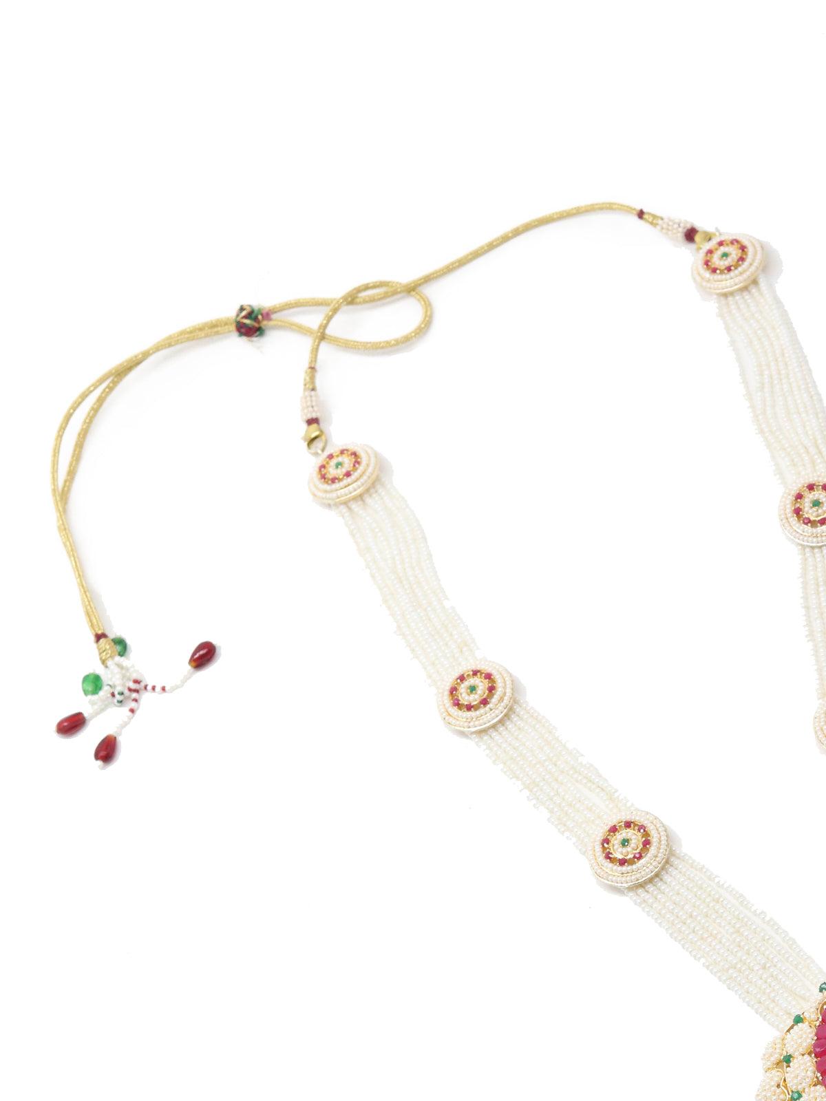 Fairy-tale Pearl Necklace Set - Rajwada