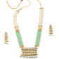 Fancy Green Onyx and Pearl Necklace Set - Rajwada