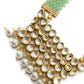 Fancy Green Onyx and Pearl Necklace Set - Rajwada