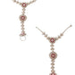 Faux Pearl and Kundan Three Layered Jewelry Set - Rajwada