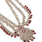 Faux Pearl and Kundan Three Layered Jewelry Set - Rajwada