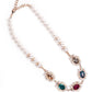 Faux pearl chic necklace embellished - Rajwada