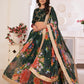 Floral Green Georgette Lehenga Choli Set - Rajwada
