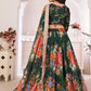 Floral Green Georgette Lehenga Choli Set - Rajwada