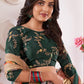 Floral Green Georgette Lehenga Choli Set - Rajwada