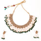 Floral kundan pearl choker with earrings - Rajwada