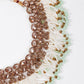 Floral kundan pearl choker with earrings - Rajwada