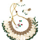 Floral kundan pearl choker with earrings - Rajwada