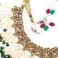 Floral kundan pearl choker with earrings - Rajwada
