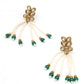 Floral kundan pearl choker with earrings - Rajwada