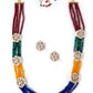 Floral multicoloured embellished necklace set for women - Rajwada
