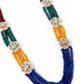 Floral multicoloured embellished necklace set for women - Rajwada